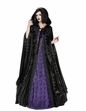 Cape SINISTER noire et violette 'Duchesse Manoury '