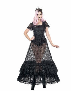 Jupe crinoline en dentelle SINISTER