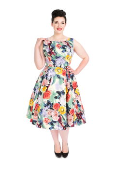 Robe Pin-Up HEART AND ROSES LONDON 'annabella' grande taille