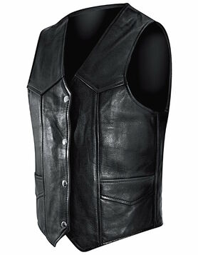 Gilet cuir sans manches OSX