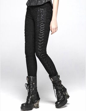 Pantalon victorien PUNK RAVE 'lotus noir'