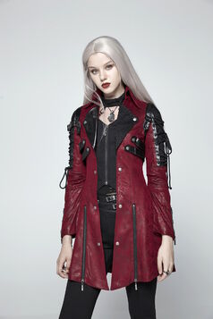 Veste gothique femme PUNK RAVE 'red funeral'