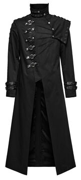 Manteau noir PUNK RAVE 'Gardien de l'âme'