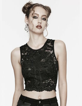 Crop top PUNK RAVE 'muse noire'