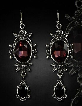 Boucles d'oreille gothique 'wild roses'