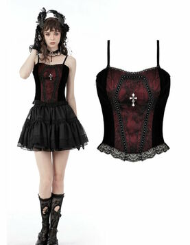 Top DARK IN LOVE 'goth cross'