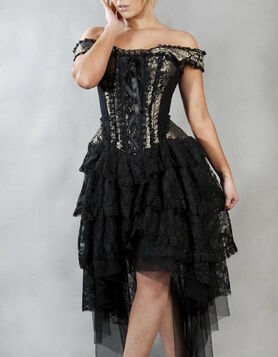 Robe gothique BURLESKA 'ophelie gold'