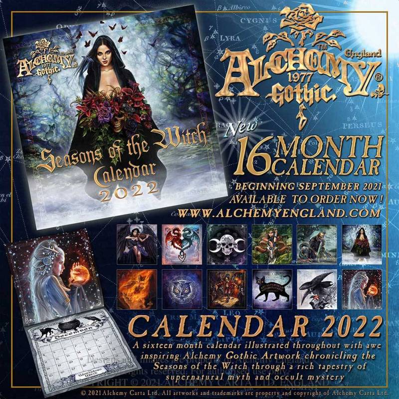 calendrier 2022ALCHEMY GOTHIC illustré de magnifiques images