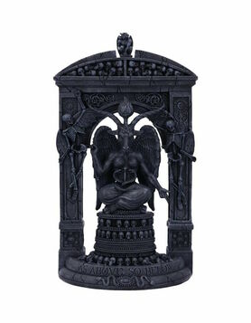 Figurine temple BAPHOMET en résine noire