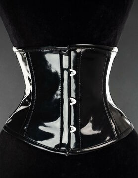 Serre-taille gothique PVC noir