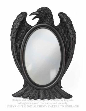 Miroir ALCHEMY GOTHIC 'black raven'