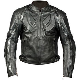 Blouson cuir NEW ROCK 'flames of the hell'