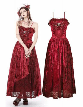 Longue robe gothique vampire 'blood rose'