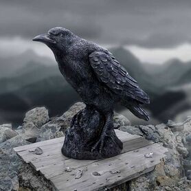 Figurine corbeau 'Raven Messenger'