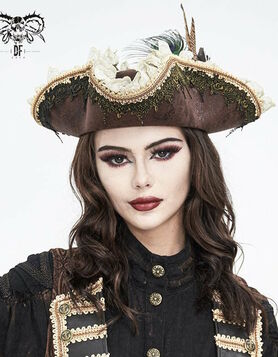 Chapeau tricorne de pirate DEVIL FASHION