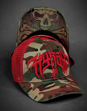 Casquette trucker HYRAW 'camo red'