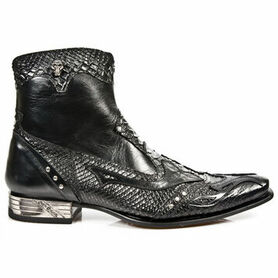 Bottines cuir New Rock M.NW120-C10