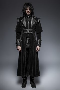 Pantalon gothique homme look cuir noir devil fashion coupe près du
