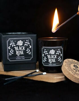 Coffret bougie gothique 'Black Rose'