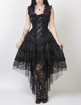 Robe gothique BURLESKA 'ophelie pourpre'