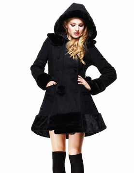 Manteau gothique lolita noir HELL BUNNY