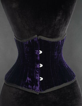 Serre-taille gothique en velours violet