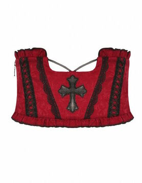 Serre-taille rouge DARK IN LOVE 'gothic cross'