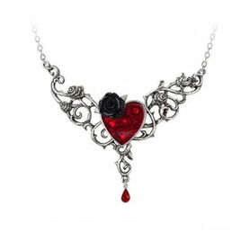 Collier Alchemy Gothic 'the blood rose heart'