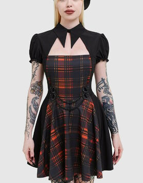 Robe noire et orange KILLSTAR 'Amberic'