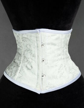 Serre-taille gothique brocarde blanc