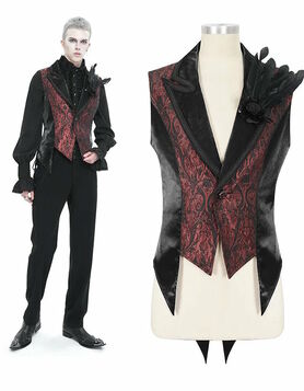 Gilet jacquard DEVIL FASHION 'Black Dahlia'